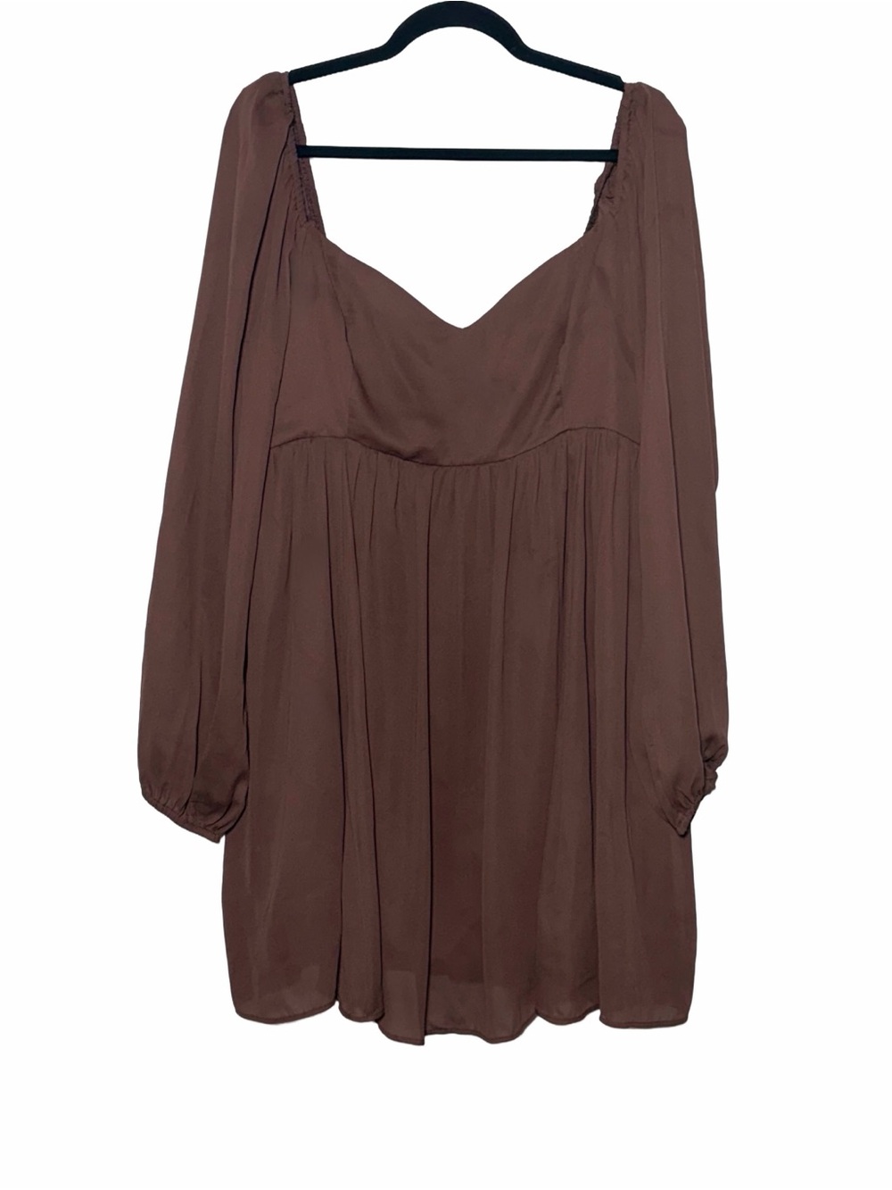 Abercrombie & Fitch Brown Chiffon
Babydoll Mini Dress, Size XLT - Picture 2 of 12